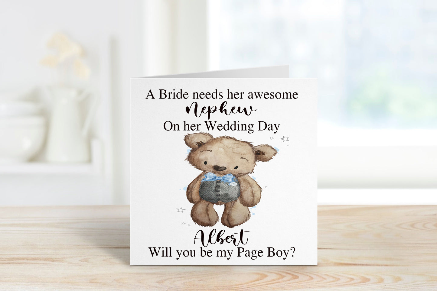 Page Boy Proposal Card, Will You Be My Page Boy?, Personalised Page Boy Proposal For Nephew