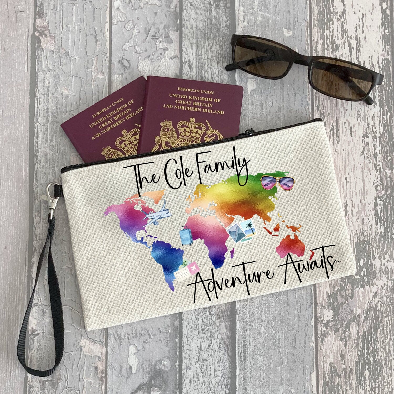 Travel Documents Wallet, Personalised Passport Holder, Family Passport Holder, Family Passport Wallet, Passport Cover