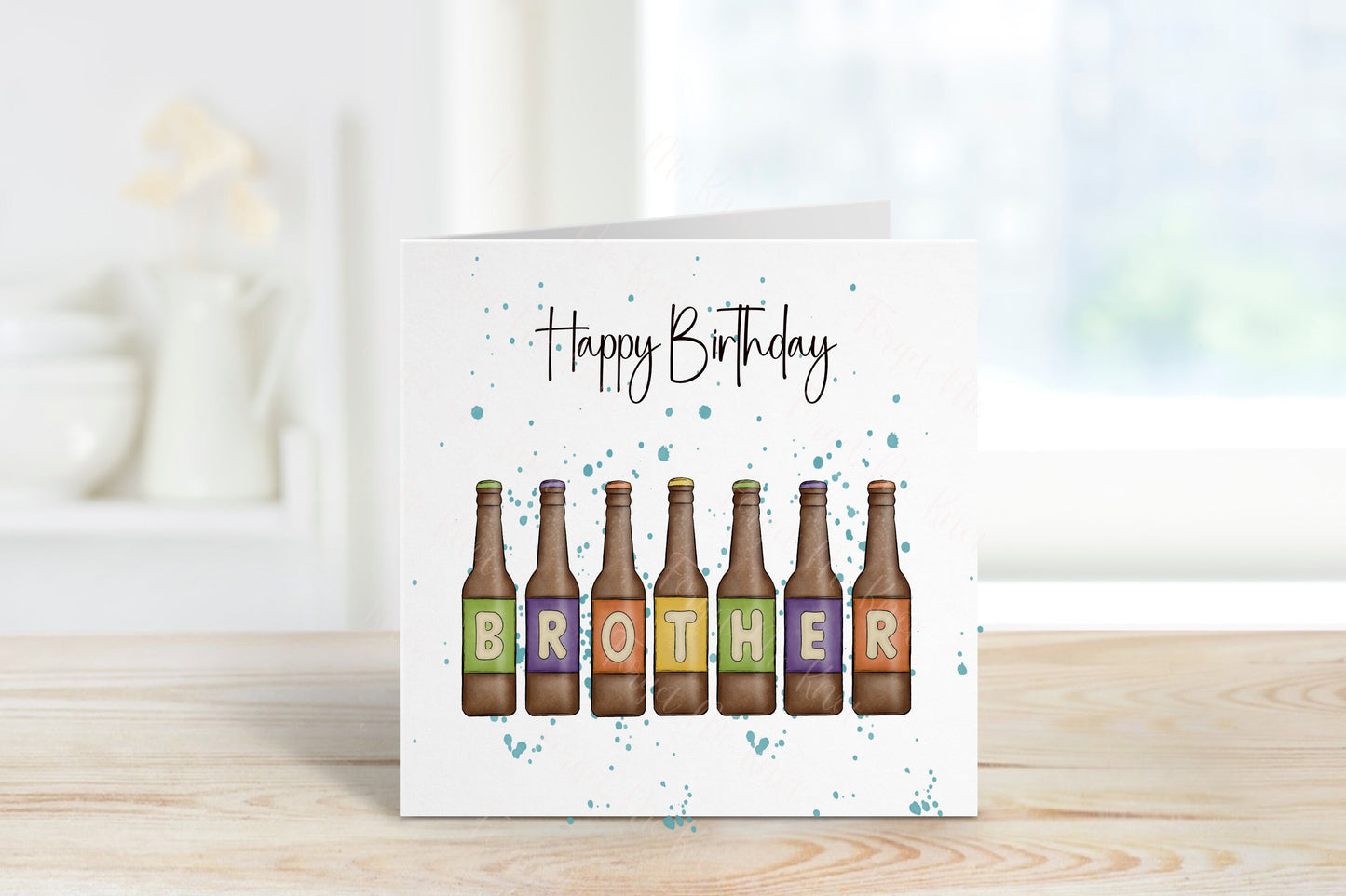Dad Birthday Card, Personalised Birthday Card, Beer Card For Dad, Beer Card For Brother