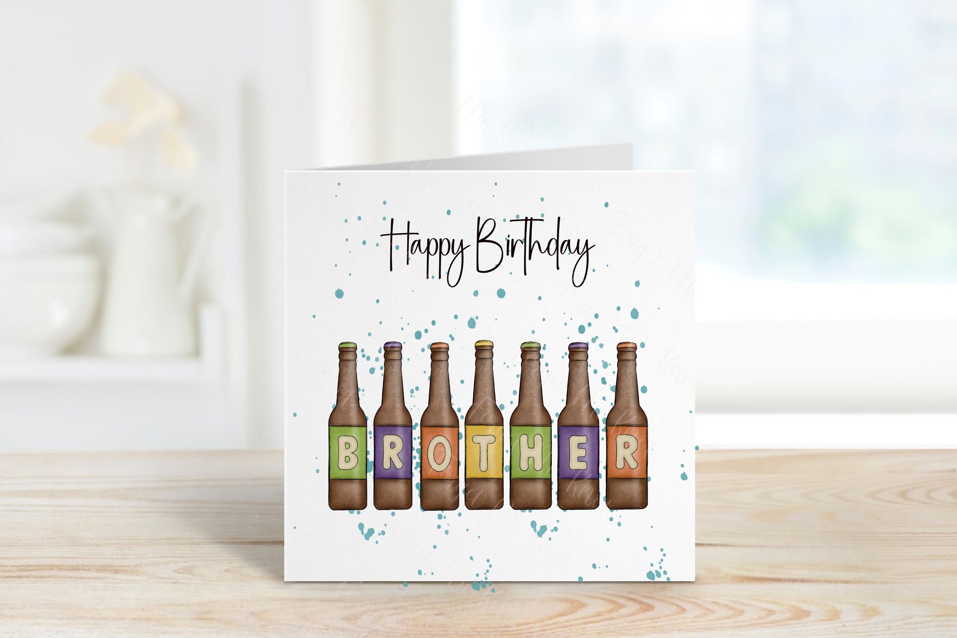 Dad Birthday Card, Personalised Birthday Card, Beer Card For Dad, Beer Card For Brother