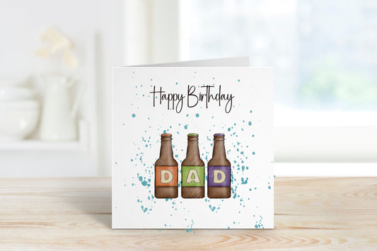 Dad Birthday Card, Personalised Birthday Card, Beer Card For Dad, Beer Card For Brother
