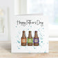 Father's Day Card For Grampy , Personalised Father's Day Card For Dad, Beer Bottle Father's Day Card For Bampy, Beer Father's Day Card