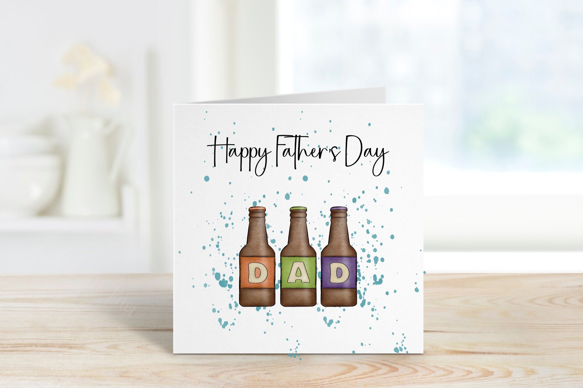 Father's Day Card For Grampy , Personalised Father's Day Card For Dad, Beer Bottle Father's Day Card For Bampy, Beer Father's Day Card