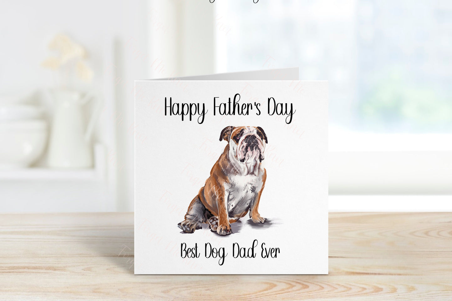 Best Dog Dad Fathers Day Card, Personalised Fathers Day Card For Dad, Best Dog Dad Father's Day Card