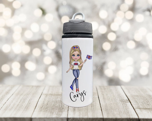 Kids Water Bottle, Personalised Water Bottle, Water Bottle With Straw, Drinks Bottle For Kids, School Bottle, Girls Water Bottle