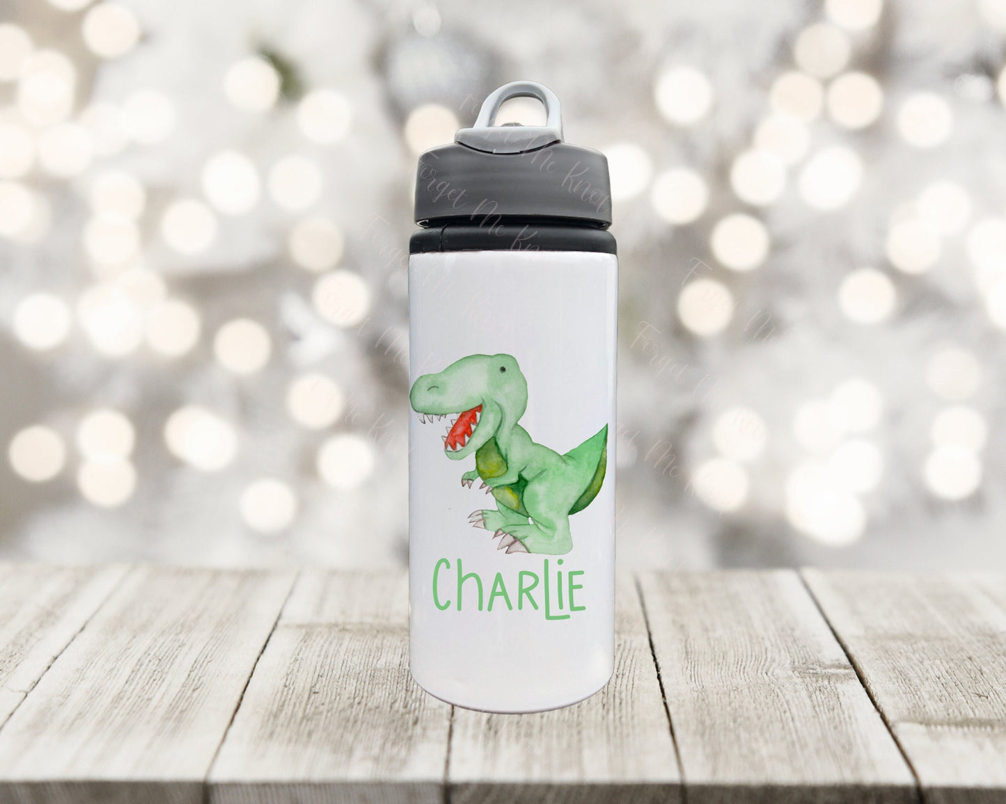 Kids Dino Water Bottle, Personalised Water Bottle, Water Bottle With Straw, Drinks Bottle For Kids, School Bottle,