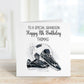 Personalised Grandson Football Birthday Card, Any Age Birthday Card For Grandson, 1,2,3,4,5,6,7,8,9,10