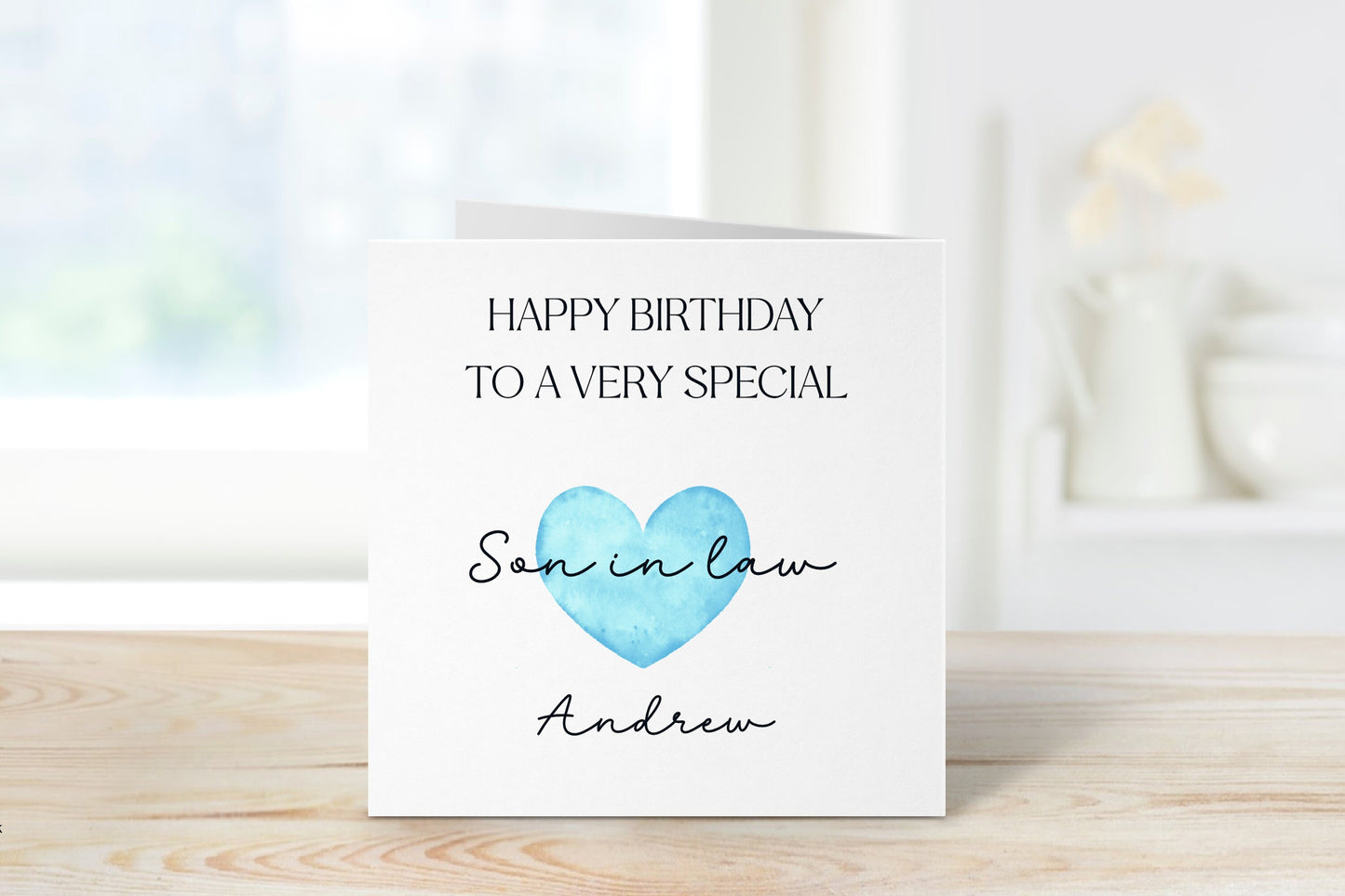 Personalised Son In Law Birthday Card, Personalised Birthday Card For Him, Son In Law Birthday Card