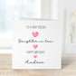 Personalised Daughter In Law Birthday Card, Personalised Birthday Card For Her, Daughter In Law Birthday Card