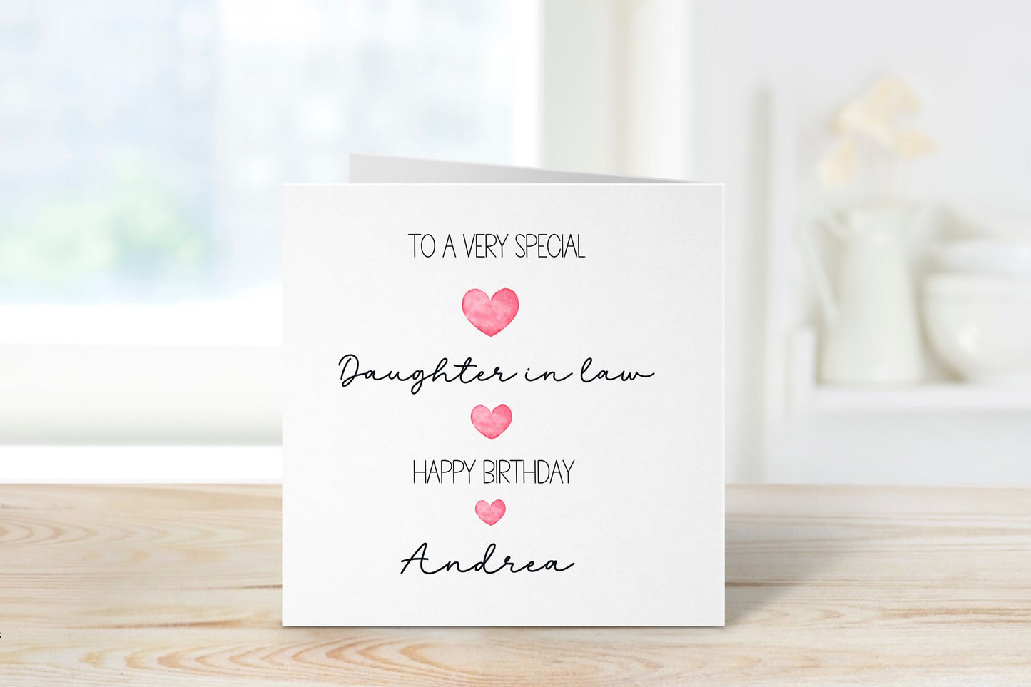 Personalised Daughter In Law Birthday Card, Personalised Birthday Card For Her, Daughter In Law Birthday Card