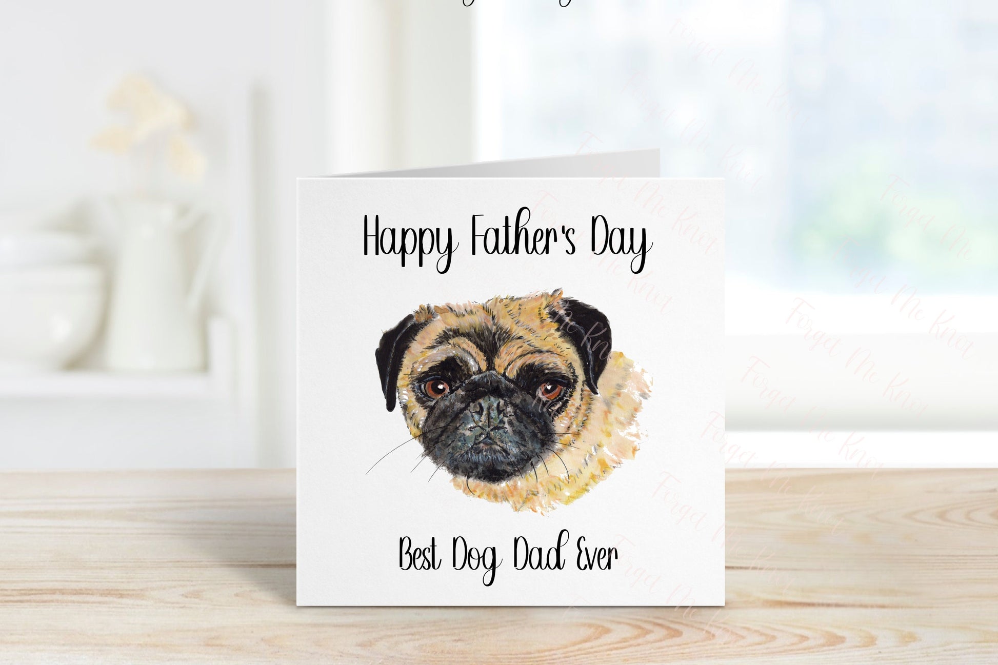 Best Dog Dad Fathers Day Card, Personalised Fathers Day Card For Dad, Best Dog Dad Father's Day Card