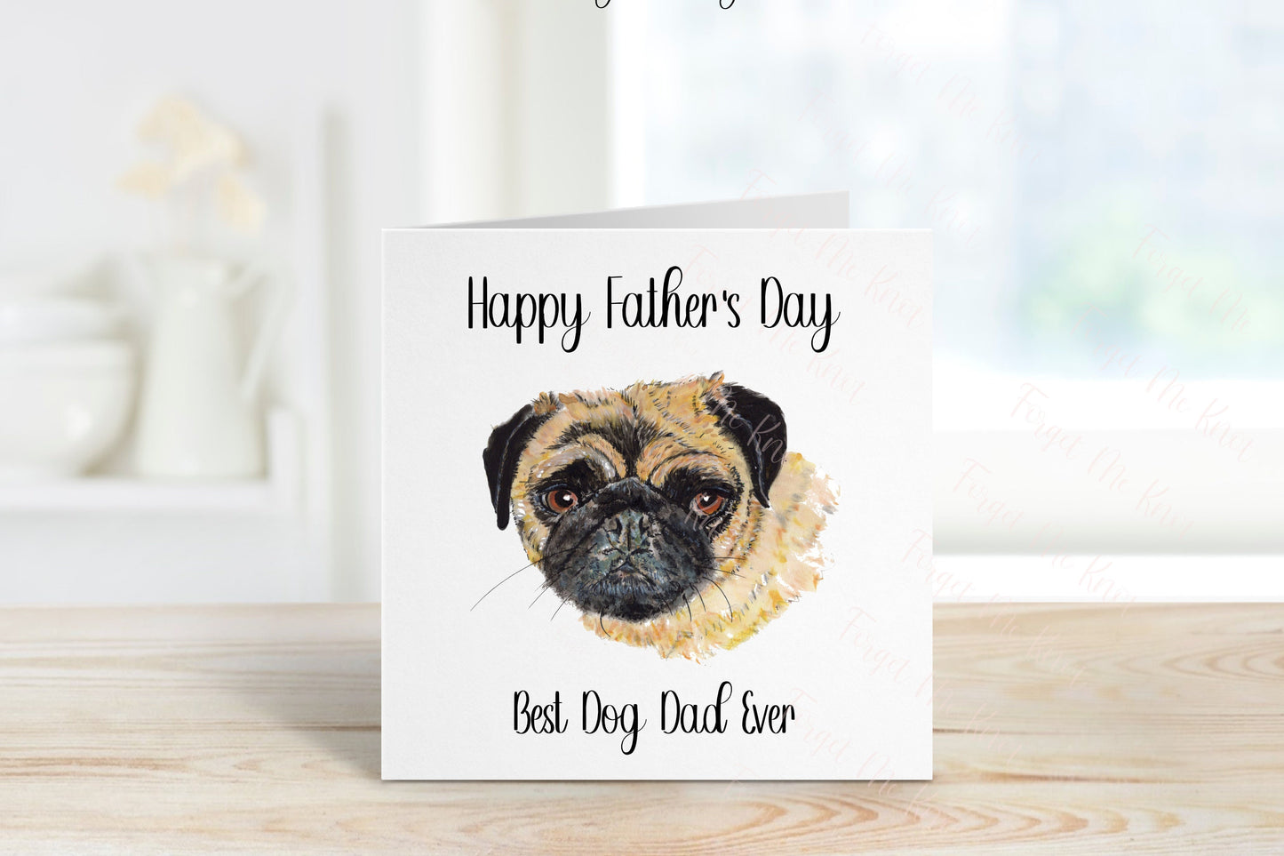 Best Dog Dad Fathers Day Card, Personalised Fathers Day Card For Dad, Best Dog Dad Father's Day Card