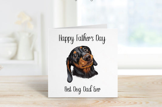 Best Dog Dad Fathers Day Card, Personalised Fathers Day Card For Dad, Best Dog Dad Father's Day Card