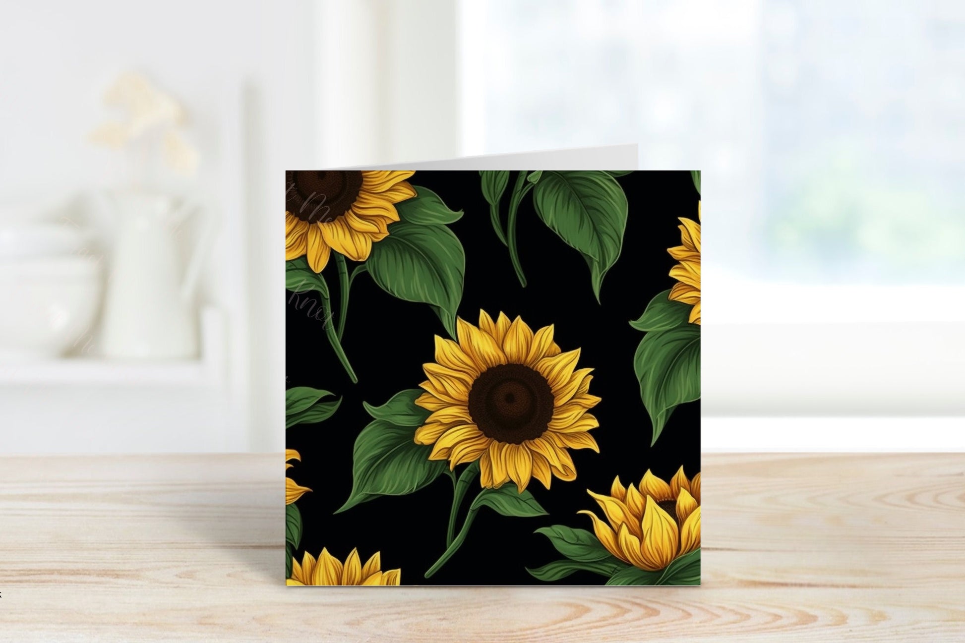 Blank Card, Picture Only Card, Sunflower Card, Sunflower Greeting Card