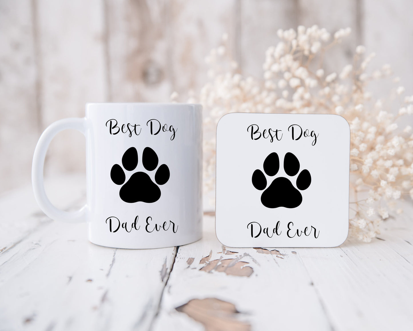 Best Dog Dad Ever Mug, Personalised Dog Dad Mug, Fathers Day Mug From Dog