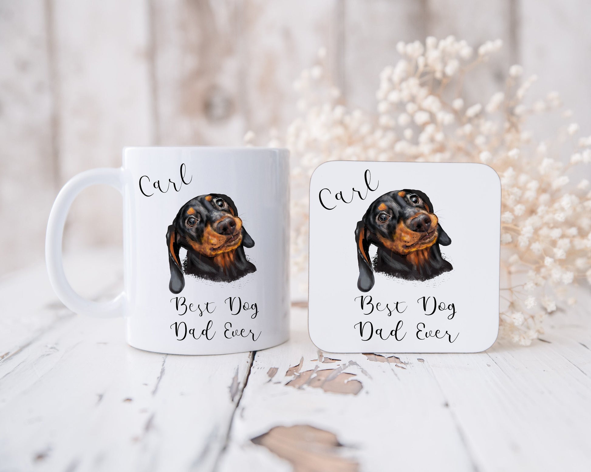 Best Dog Dad Ever Mug, Personalised Dog Dad Mug, Fathers Day Mug From Dog