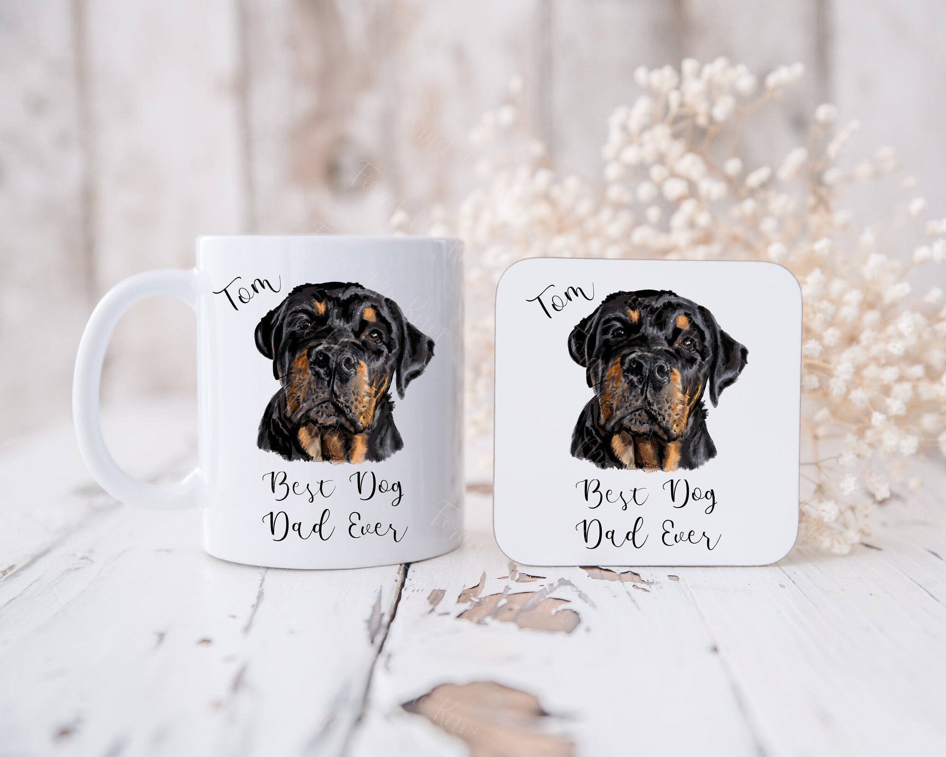 Best Dog Dad Ever Mug, Personalised Dog Dad Mug, Fathers Day Mug From Dog
