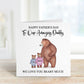 Daddy Bear Father's Day Card, Bear Father's Day Card, Personalised Father's Day Card, Daddy And Baby Bear Card For Him