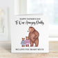Personalised Daddy Bear Father's Day Card, Bear Father's Day Card, Personalised Father's Day Card