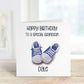 Personalised Son Birthday, Trainer Design Birthday Card, Any Age, 1st, 2nd, 3rd, 4th, 5th, 6th Son Birthday Card