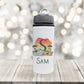 Kids Safari Water Bottle, Personalised Water Bottle, Water Bottle With Straw, Drinks Bottle For Kids, School Bottle,