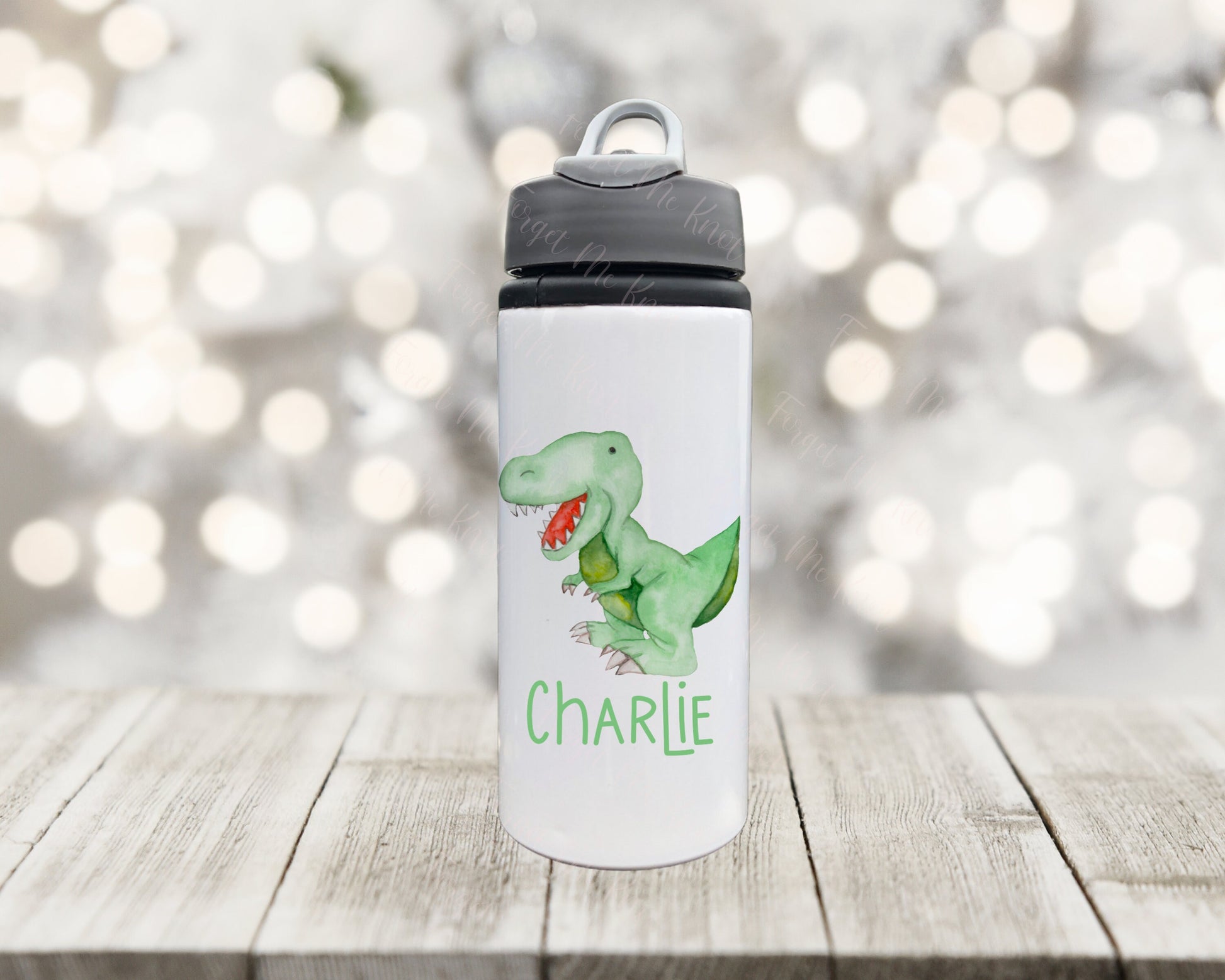 Kids Dino Water Bottle, Personalised Water Bottle, Water Bottle With Straw, Drinks Bottle For Kids, School Bottle,