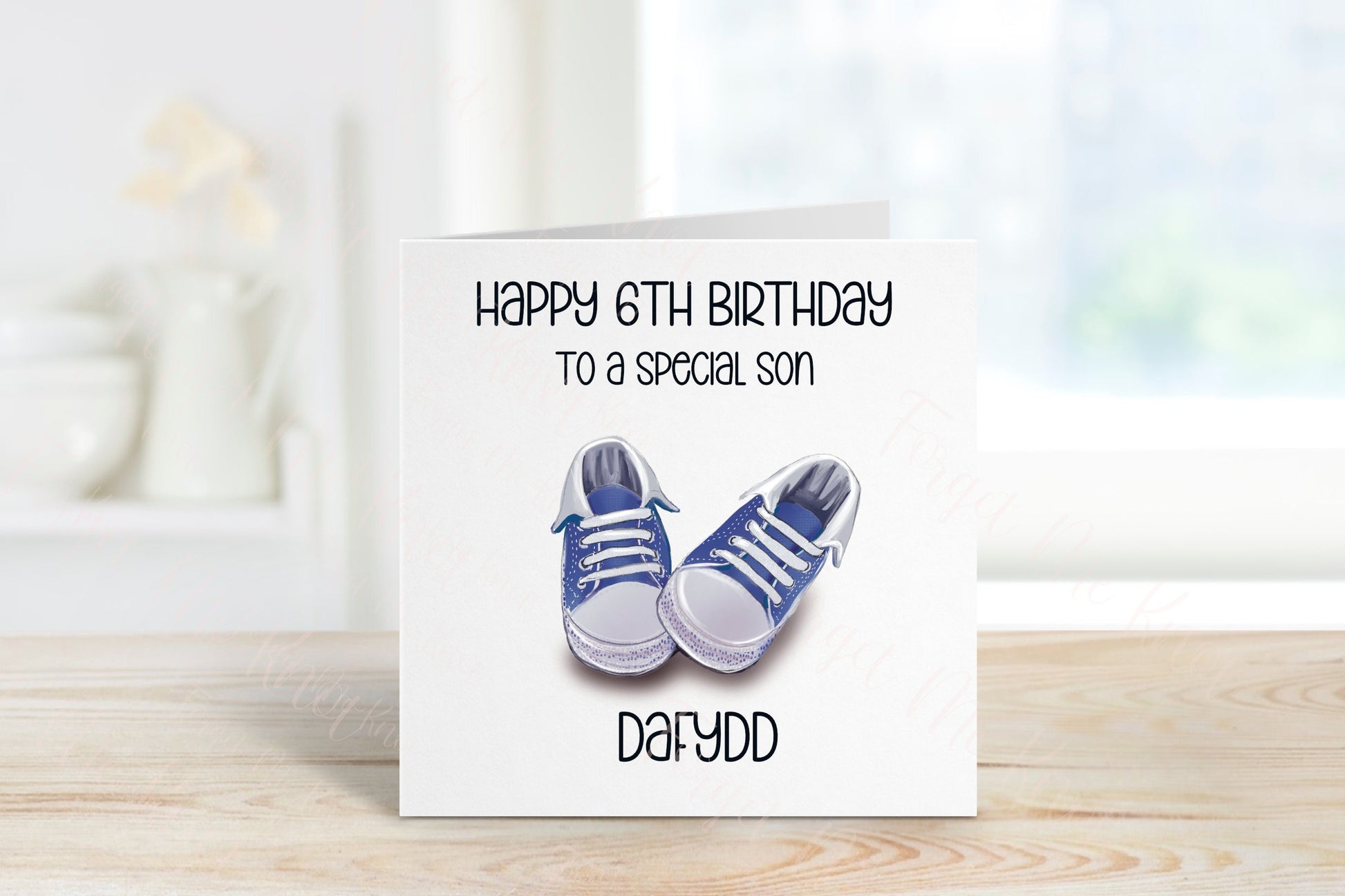 Personalised Great Grandson Birthday, Trainer Design Birthday Card, Any Age, 1st, 2nd, 3rd, 4th, 5th, 6th Great Grandson Birthday Card