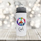 Personalised Rainbow Butterly Water Bottle, Pride Rainbow Water Bottle, LGBTQ Pride Rainbow Drinks Bottle