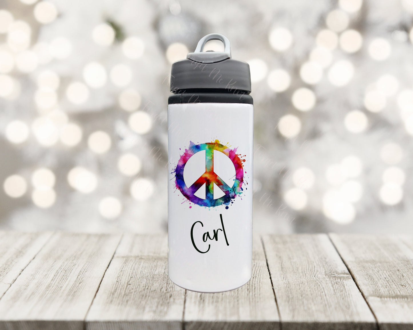 Personalised Rainbow Butterly Water Bottle, Pride Rainbow Water Bottle, LGBTQ Pride Rainbow Drinks Bottle