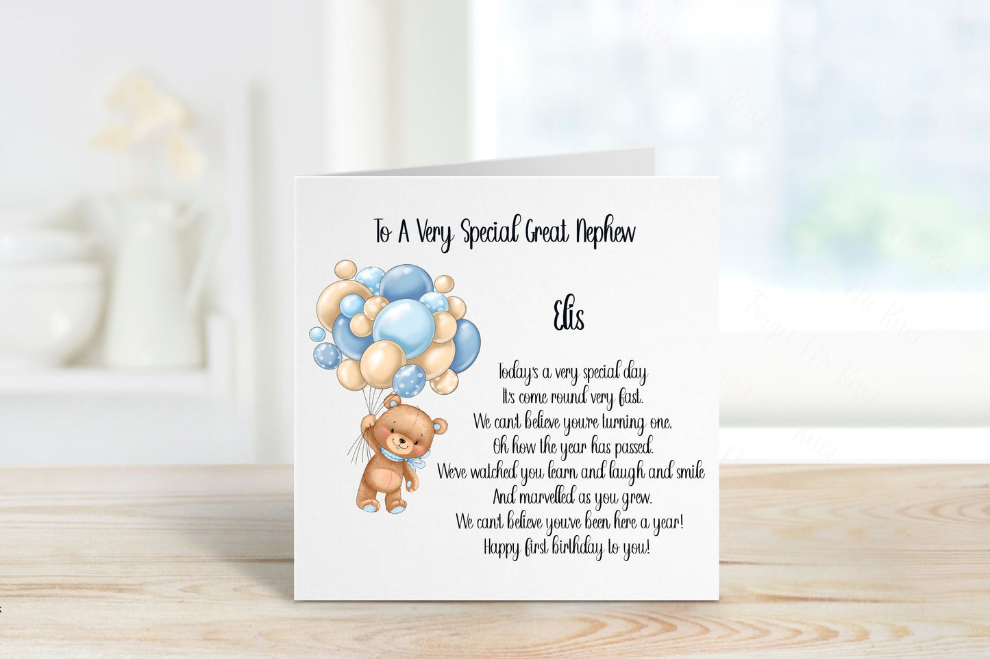 Nephew 1st Birthday Card, 1st Birthday Card For Nephew, Personalised Nephew 1st Birthday Card