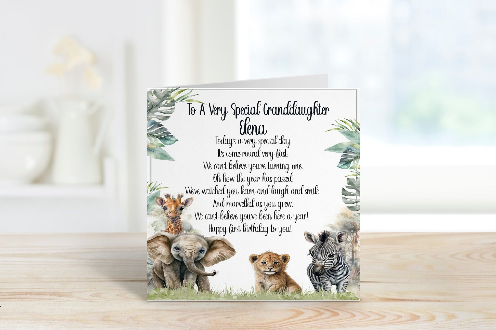 Great Granddaughter 1st Birthday Card, 1st Birthday Card For Great Granddaughter, Personalised Great Granddaughter 1st Birthday Card