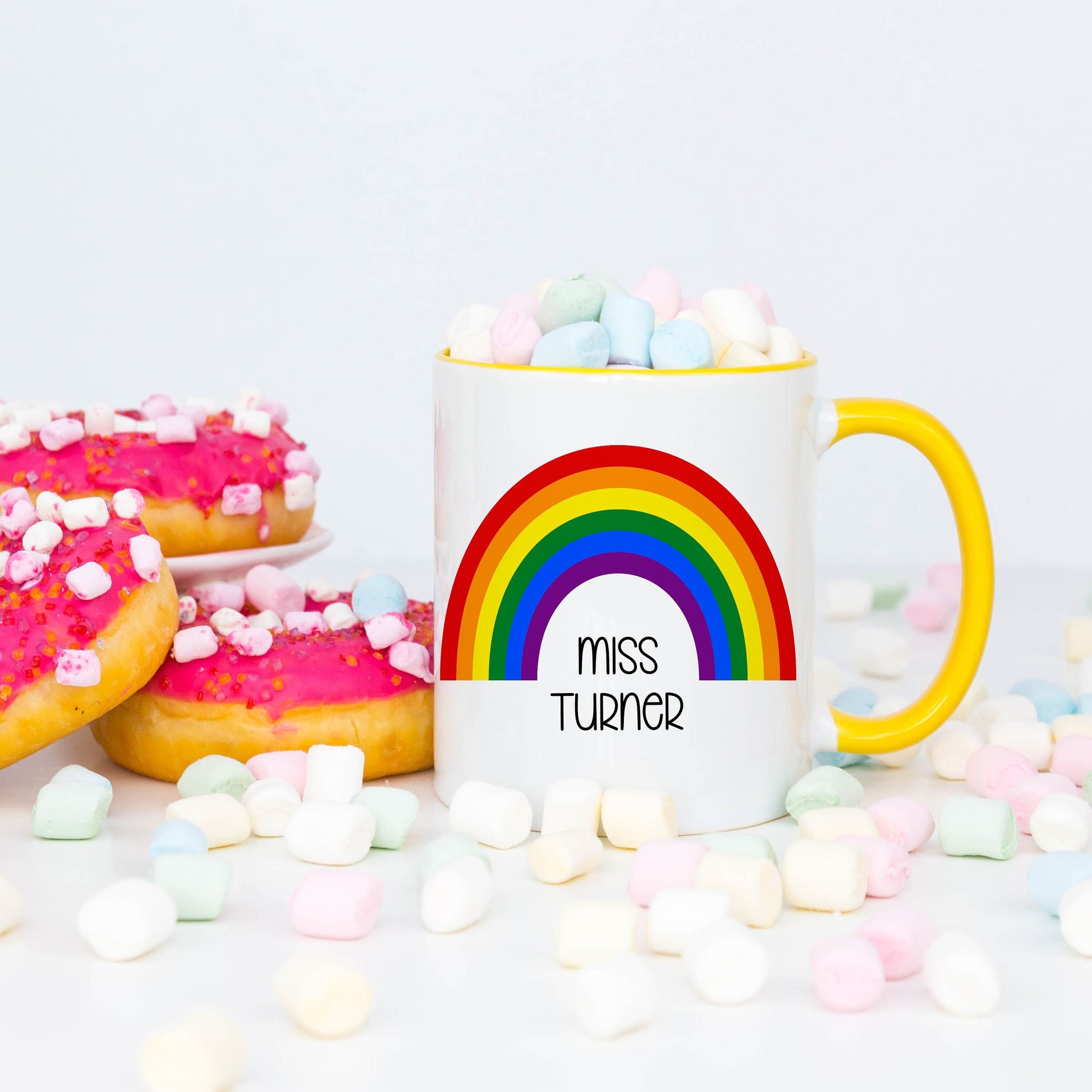 Personalised Teacher Gifts, Personalised Teacher Mug, Gift For Teacher, Thank you Teacher Gift, Rainbow Teacher Gift