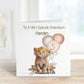 Personalised Grandson 5th Birthday Card, 5th Birthday Card For Girls Or Boys, Personalised Wild Birthday Safari Jungle Card, Elephant Card