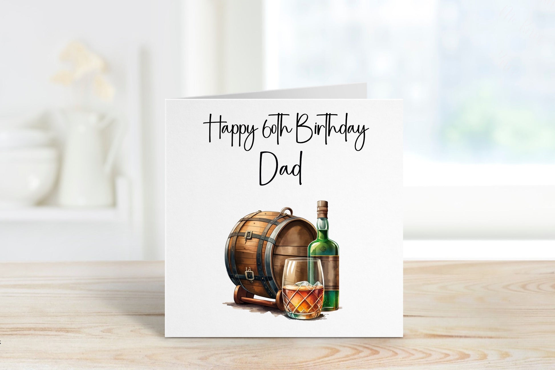 Personalised Dad 65th Birthday Card, Whiskey Birthday Card For Dad, 65th Birthday Card For Dad, Any Age Birthday Card