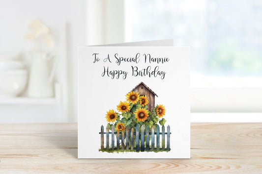 Personalised Nannie Birthday Card, Personalised Birthday Card For Her, Any Age Birthday Card, 18, 21, 30, 40