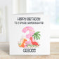 Personalised Granddaughter Birthday Card, Dino Theme Birthday Card, Any Age, 1st, 2nd, 3rd, 4th, 5th, 6th Birthday Card
