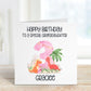 Personalised Niece Birthday Card, Dino Theme Birthday Card, Any Age, 1st, 2nd, 3rd, 4th, 5th, 6th Birthday Card For Niece