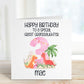 Personalised Niece Birthday Card, Dino Theme Birthday Card, Any Age, 1st, 2nd, 3rd, 4th, 5th, 6th Birthday Card For Niece