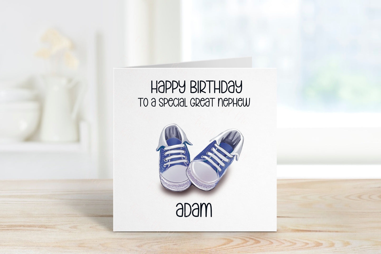 Personalised Grandson Birthday, Trainer Design Birthday Card, Any Age, 1st, 2nd, 3rd, 4th, 5th, 6th Grandson Birthday Card