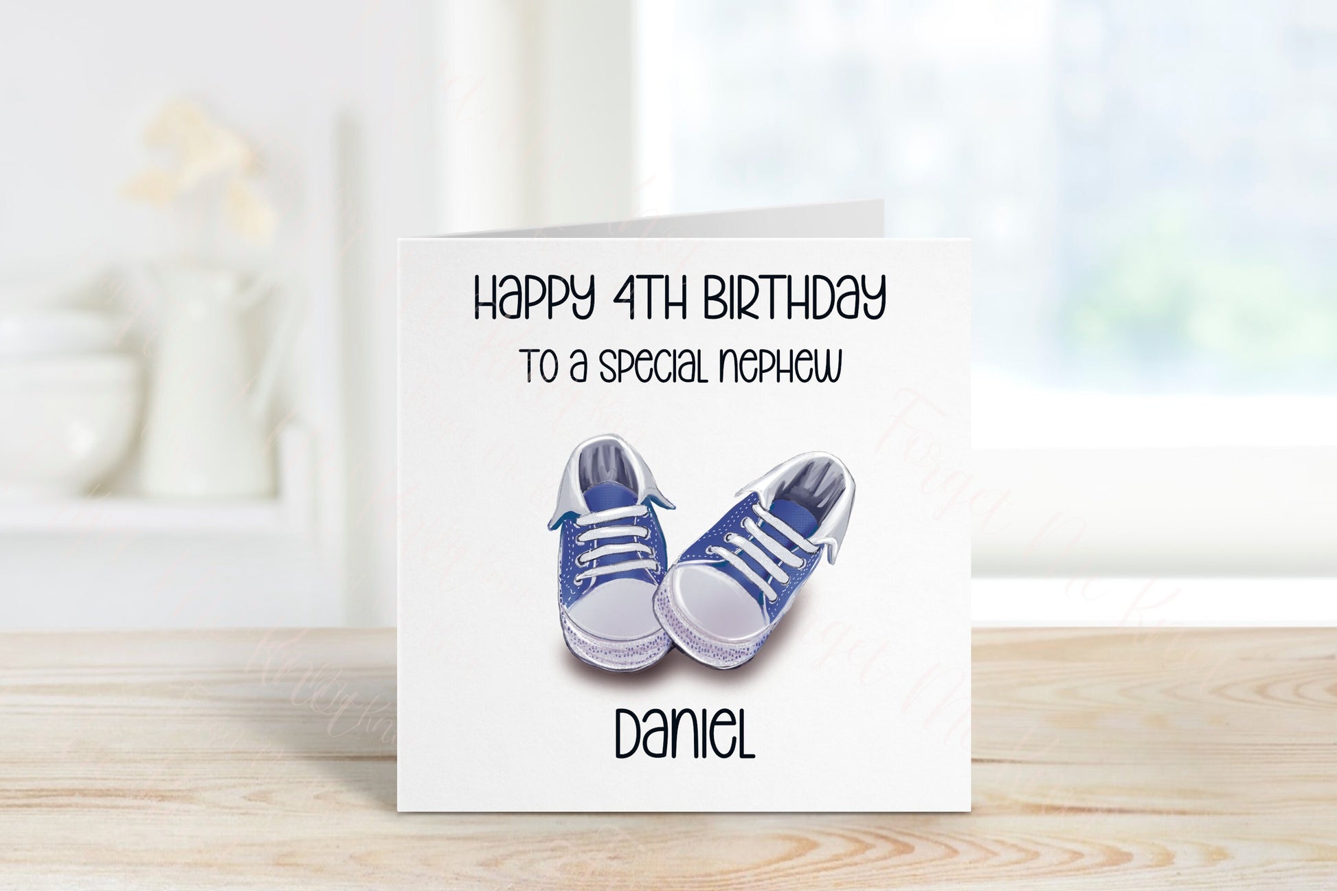 Personalised Son Birthday, Trainer Design Birthday Card, Any Age, 1st, 2nd, 3rd, 4th, 5th, 6th Son Birthday Card