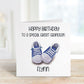Personalised Great Grandson Birthday, Trainer Design Birthday Card, Any Age, 1st, 2nd, 3rd, 4th, 5th, 6th Great Grandson Birthday Card