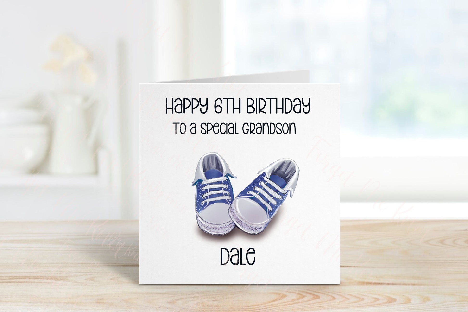 Personalised Nephew Birthday, Trainer Design Birthday Card, Any Age, 1st, 2nd, 3rd, 4th, 5th, 6th Nephew Birthday Card