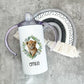 Personalised Giraffe Safari Sippy Cup, Kids Sippy Cup, Double Handled Beaker For Kids