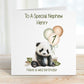 Godson 1st Birthday Card, 1st Birthday Card For Godson, Personalised Godson 1st Birthday Card, Safari Panda Design