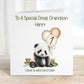 Godson 1st Birthday Card, 1st Birthday Card For Godson, Personalised Godson 1st Birthday Card, Safari Panda Design