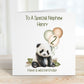 Godson 2nd Birthday Card, 2nd Birthday Card For Godson, Personalised Godson2nd Birthday Card, Safari Panda Design