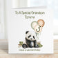 Godson 3rd Birthday Card, 3rd Birthday Card For Godson 3rd , Personalised Godson 3rd Birthday Card, Safari Panda Design