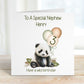 Great Nephew 3rd Birthday Card, 3rd Birthday Card For Great Nephew 3rd , Personalised Great Nephew 3rd Birthday Card, Safari Panda Design