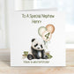Great Nephew 4th Birthday Card, 4th Birthday Card For Great Nephew, Personalised Great Nephew 4th Birthday Card, Safari Panda Design