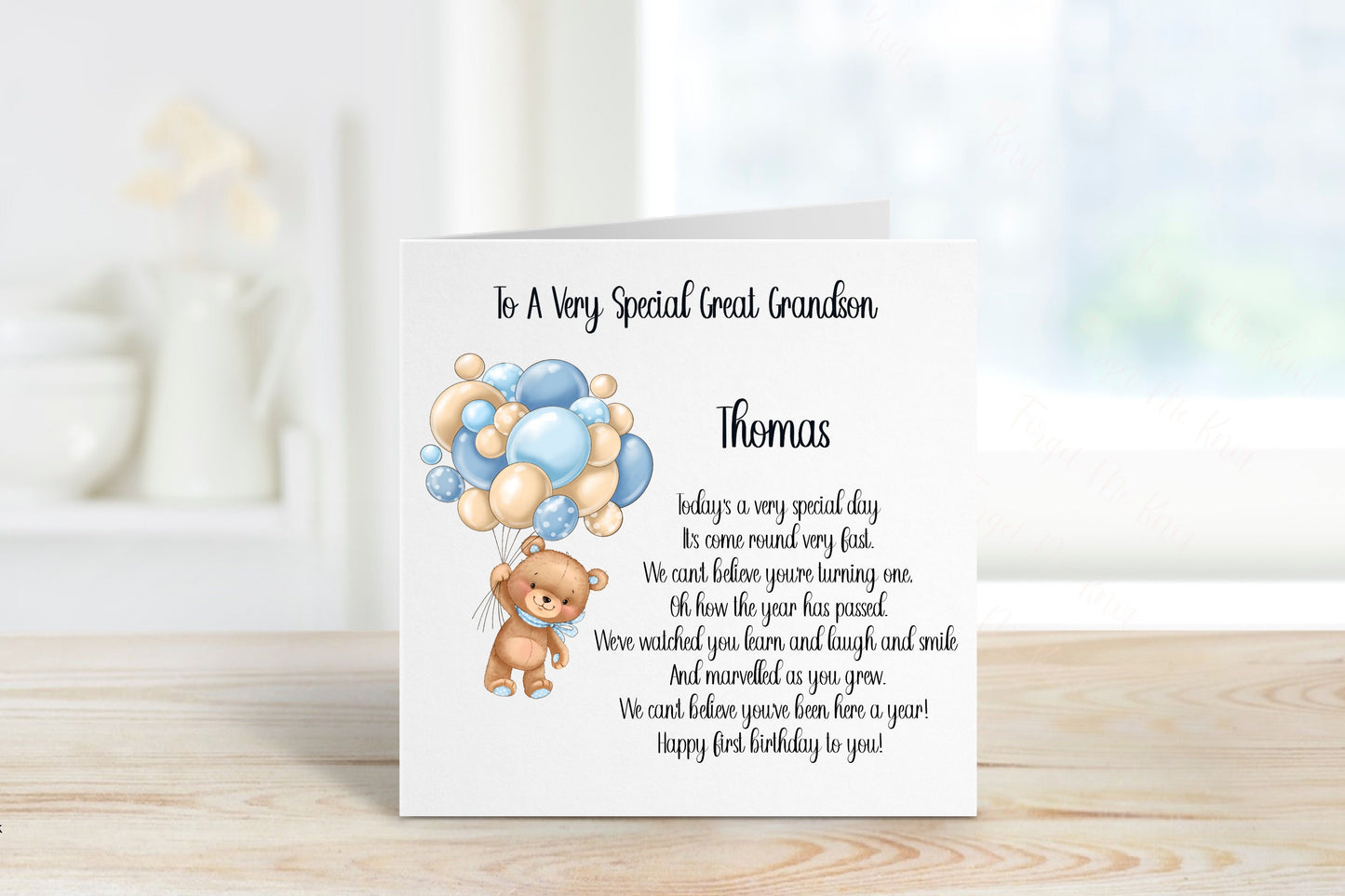 Grandson 1st Birthday Card, 1st Birthday Card For Grandson, Personalised Grandson 1st Birthday Card